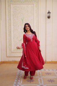 ชุดเดรสปักลายมาล ชานเดรี พรีเมียม พร้อมผ้าคลุมไหล่ ผ้าฝ้ายด้านใน แขนยาว ลายกัลลี ชุดเดรสสไตล์ชาติพันธุ์ - Product Image 6