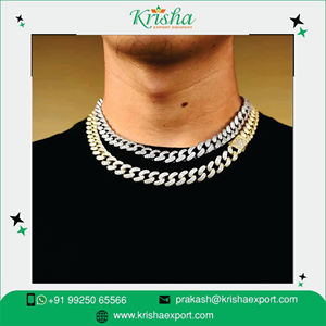 lab grown diamond Cuban link Chain loose lab grown CVD and HPHT diamond with Jewelry Yellow Solid Gold Cuban Link Chain <b>Necklace</b> - Product Image 5