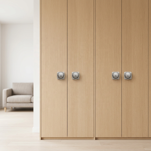 Poignée de meuble moderne ronde en laiton, design floral, style factice, nickel poli, pour tiroirs de commode, durable - Product Image 5