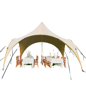 Carpa para Fiestas al Aire Libre para las Cuatro Estaciones con Estructura de Alero Curvo, Tela de Lona, Estructura de Acero, Diseño Impermeable - Product Image 1