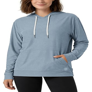Sudadera Personalizada para Mujer, Corte Holgado, con Capucha, Manga Abullonada, Color Sólido, Tejido de Algodón Transpirable, Corte Corto - Product Image 4