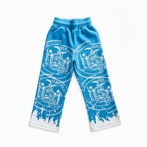 Six Trend Sports Men's Winter Street Wear Custom Screen Printed <b>Oversized</b> Wide Leg Baggy Double Waist Lightweight <b>Jogger</b> Casual - Product Image 1