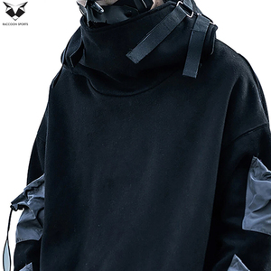 เสื้อฮู้ดสไตล์ Urban สำหรับใส่กลางแจ้ง พร้อมกระเป๋าแขนเสื้อแบบ Utility กันน้ำ คุณภาพสูง สวมใส่สบายทรงหลวม สไตล์ Techwear - Product Image 6