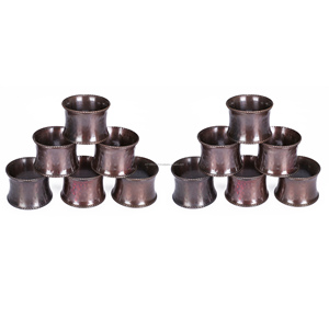 Hot Selling Luxury Napkin Rings Antique <b>Copper</b> Design with Wood Iron Indian Manufacturer for Wedding Parties Dining <b>Table</b> Decor - Product Image 3