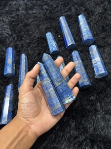 แท่งคริสตัลลาพิสลาซูลีธรรมชาติทรงหอคอย ขัดเงา สำหรับบำบัดด้วยพลังงานเรกิ ทำสมาธิ ปรับสมดุลจักระ ของตกแต่ง ของขวัญ ขายส่ง - Product Image 3