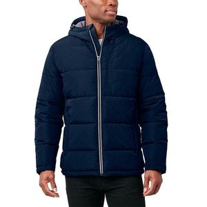 Veste matelassée en nylon de haute qualité, personnalisée, avec col rabattu, imperméable, fermeture éclair sur le devant, pour homme - Product Image 4