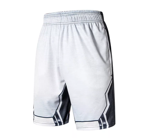 Shorts de bain dégradés pour hommes avec bande latérale, taille à cordon de serrage, séchage rapide, en polyester, style décontracté, longueur mi-cuisse, style Bermuda - Product Image 3