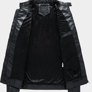Custom Made Design Solid Color Breathable <b>Men</b> Winter <b>Jacket</b> Streetwear Hot Sale Reasonable Price <b>Men</b> <b>Leather</b> <b>Jacket</b> - Product Image 3