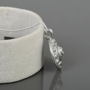 Fine Jewelry Cubic Zirconia Gemstone <b>Solid</b> 925 Sterling <b>Silver</b> Charm Fine Pendant Round Shape Chain <b>Necklace</b> Jewelry For Women's - Product Image 5