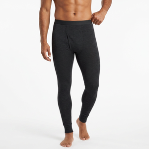 Leggings de Compresión Largos para Hombre, Color Negro Sólido, Spandex y Poliéster, Transpirables, de Secado Rápido, Cintura Elástica con Cordón Ajustable, 180g - Product Image 5