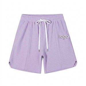 Pantalones Cortos Deportivos para Hombre, Color Beige Sólido, Tejido, con Cordón Ajustable, Cintura Media, Transpirables, 100% Algodón, con Logotipo Personalizado - Product Image 6