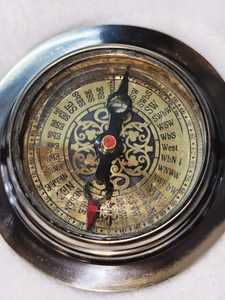 Vintage Nautical Desk <b>Clock</b> Round Analog Table Timepiece Decorative Brass Tone <b>Clock</b> for Home Office - Product Image 6