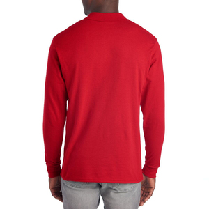 Polo de manga larga informal para hombre, mezcla de poliéster, tela transpirable, diseño cómodo, ajuste cómodo para la actividad diaria. - Product Image 2