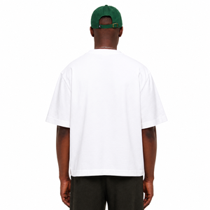 T-shirt en coton blanc à manches courtes et col rond pour homme, coupe classique, décontracté, couleur unie, tricot jersey, design uni teint - Product Image 3