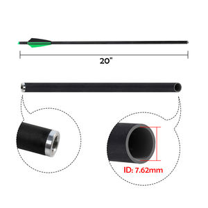 ขายส่งโดยตรงจากโรงงาน ลูกศรหน้าไม้ไผ่ ขนาด 7.62 มม. ความยาว 16/18/20/22 นิ้ว ทำจากคาร์บอนไฟเบอร์และเหล็ก พร้อมปีกพลาสติก - Product Image 4