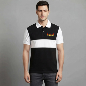 Camisetas Polo para Hombre 100% Algodón de Color Sólido, Logotipo Personalizado con Serigrafía, Secado Rápido, Manga Corta, Transpirables, para Golf - Product Image 1