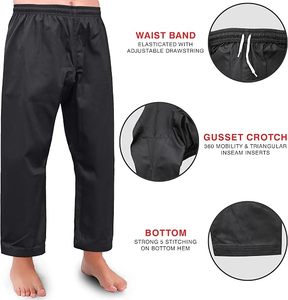 Wholesale Farabi Sports <b>Karate</b> <b>Trousers</b> Straight Breathable Eco-Friendly Anti-Bacterial Quick Dry Lightweight Martial Arts - Product Image 2