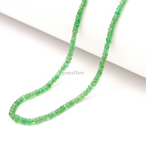 Cuentas facetadas de esmeralda natural de Zambia, 2.75-3.5 mm, cuentas de piedras preciosas de esmeralda de grado AAA, hebra de 16 pulgadas, esmeralda auténtica - Product Image 3