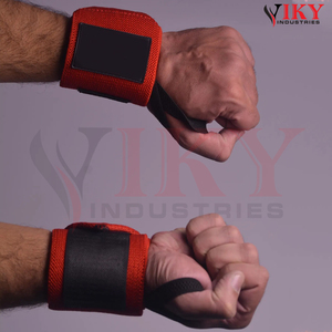 Nouvel Arrivage – Meilleure Vente : Bandes de Soutien Élastiques Robustes Rouges pour Poignets avec Boucle pour le Pouce – Marque Privée, Qualité Supérieure - Product Image 3
