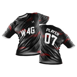 Camiseta de Fútbol Personalizada para Hombre, con Transferencia Térmica, de Secado Rápido, Transpirable, de Manga Corta, con Logotipo Personalizado y Nombre del Equipo - Product Image 1