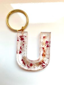 Handmade Resin <b>Key</b> Ring With Dried Flowers Custom Gift Accessory For Women And Men Everyday Use - Product Image 3