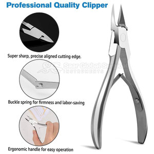 Coupe-ongles en acier inoxydable de haute qualité, courbé/droit, à large ouverture, durable, léger, finition lisse, précision - Product Image 2