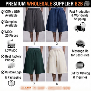 Premium Men's <b>Shorts</b> High Quality Elastic Waist Street Wear Drop Crotch Cotton <b>Sweatpants</b> Baggy <b>Sweatpants</b> <b>Shorts</b> For Men - Product Image 6