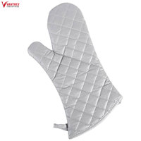 Maniques de four en coton tissé, style Mid-Century Modern, résistantes à la chaleur, à manchette longue, avec doublure en silicone anti-brûlure, durables, respirantes, Needle Vantrex