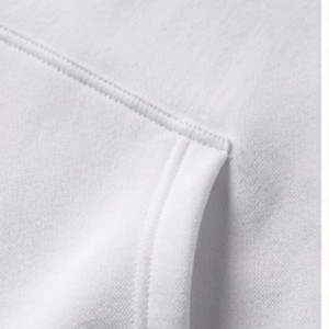 Sudadera con Capucha Unisex Blanca, 100% Algodón, Corte Regular, Informal, Tejida, Invierno, Color Sólido, Impresión Digital, Ecológica - Product Image 4