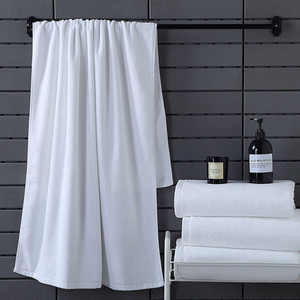 Juego de Toallas de Baño de Algodón Blanco Suave OEM, Logotipo Personalizado, para Hotel, Spa, Hogar, Lavables a Máquina, Secado Rápido, Ligeras y Transpirables - Product Image 6