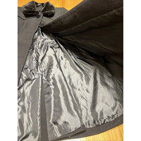 Manteau d'hiver vintage gothique pour femme en mélange de laine avec col et poignets en fausse fourrure - Manteau de princesse évasé et cintré