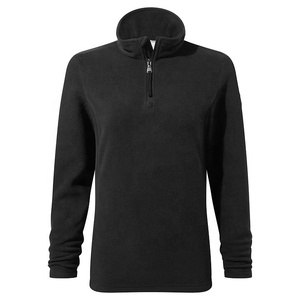 <b>Women's</b> <b>Black</b> Quarter Zip <b>Fleece</b> Pullover Long Sleeve Stand Collar Sweater Jacket for Winter Outdoor Wear - Product Image 1