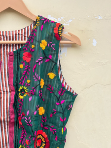 Women's Indian Floral Digital Printed Reversible Cotton Quilted <b>Kantha</b> Autumn Winter Eco-Friendly Breathable Anti-Wrinkle <b>Jacket</b> - Product Image 6