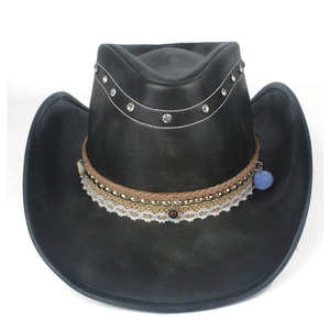 Sombrero Fedora Vaquero de Fieltro con Rayas y Estampado por Sublimación, Clásico, de Invierno, Hecho a Mano, Casual, Estilo Western, Venta al por Mayor - Product Image 1