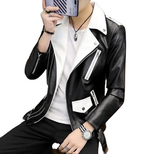 Custom Men's Genuine Leather <b>Jacket</b> with Embossed Design Waterproof & Breathable <b>Canvas</b> Fabric High Street Style - Product Image 1