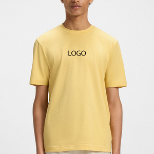 T-shirt en coton pour homme, design de haute qualité, style cool, couleur unie, avec logo personnalisé et manches courtes, prix d'usine 2026 - Product Image 1