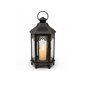 Fresh Trending Metal & Glass <b>Lantern</b> With Matt Black Finish Metal <b>Candle</b> <b>Lanterns</b> for Outdoor & Home Decor Handmade - Product Image 1