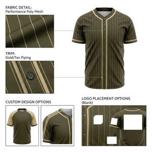 Custom Button Baseball Jersey Personalized Sports Uniform Men Plus Sizes Breathable Quick Dry Eco-Friendly Windproof Sleeveless - Product Image 6