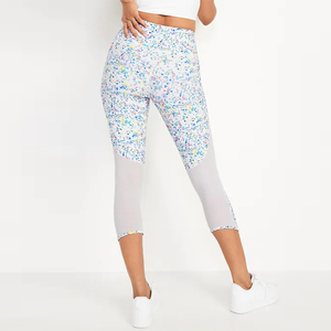Leggings personnalisés pour femmes, sublimation, respirants, en mesh, leggings de sport, leggings capri - Product Image 6