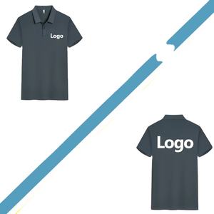 เสื้อโปโลแขนสั้นลำลองสำหรับผู้ชายแห้งเร็วระบายอากาศได้ดีเสื้อเชิ้ตผ้าใบออกแบบเองได้ลายปัก - Product Image 5