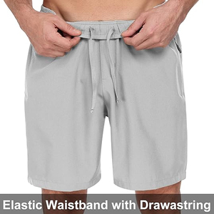 Men’s Cotton Lounge Shorts Elastic Waist <b>Drawstring</b> Plain Casual Summer Shorts Custom Logo Private Label Bulk - Product Image 5