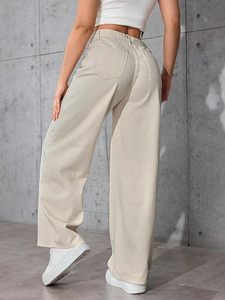 Pantalones Vaqueros de Mezclilla para Mujer, Corte Bootcut, Cintura Media, Largos, Corte Regular, Color Sólido, Casuales, Ecológicos, Vintage, 100% Algodón, Transpirables - Product Image 3