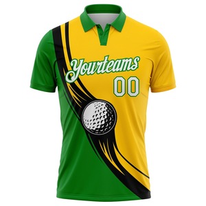 Chemises de golf pour hommes/femmes de haute qualité avec logo personnalisé OEM, polos de golf sublimés, t-shirt de sport à manches courtes - Product Image 1