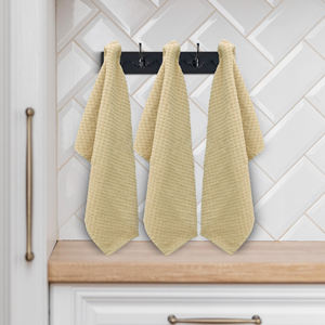 Serviettes de cuisine 100% coton écologiques, tissées à carreaux, à séchage rapide, lavables en machine, carrées et rectangulaires, résistantes aux enfants, en tissu éponge simple face - Product Image 4