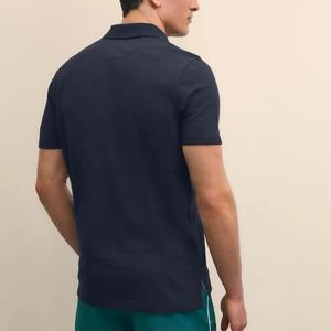 Polo personnalisé OEM, coupe classique, uni, 100% coton, manches courtes, coupe ajustée confortable, polo de golf pour homme - Product Image 2