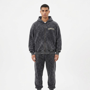 Conjunto Deportivo de Invierno para Hombre Hawk Eye Sports, Sudadera con Capucha de Tela Delgada y Forro Polar, Transpirable, Antibacteriano, Poliéster/Algodón - Product Image 4