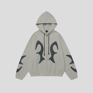 Sudaderas con capucha para hombre, con cremallera, forro polar, cálidas, informales, estilo urbano, juveniles, con impresión personalizada de alta calidad - Product Image 3