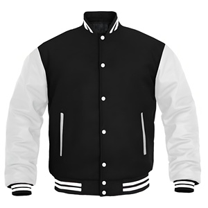 Chaqueta Varsity de Lana Personalizada OEM ODM para Hombre, Estilo Urbano de Invierno, Cuello Alto, Botones Frontales, Logotipo Frontal, Fabricante - Product Image 1