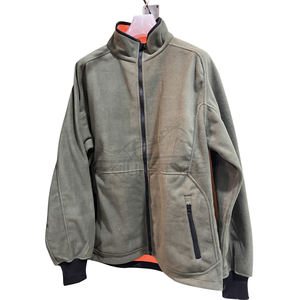 Veste de chasse pour homme, verte et orange, softshell, polaire, double face, veste d'hiver, fournisseur, vestes d'extérieur personnalisées et isolées - Product Image 1