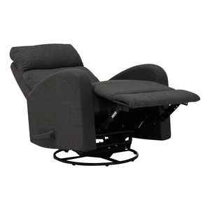 Sillón Reclinable Giratorio de Lujo Estilo Mid-Century Modern con Respaldo Dividido Tapizado en Tela y Rotación de 360 Grados para Sala de Estar o Dormitorio - Product Image 5